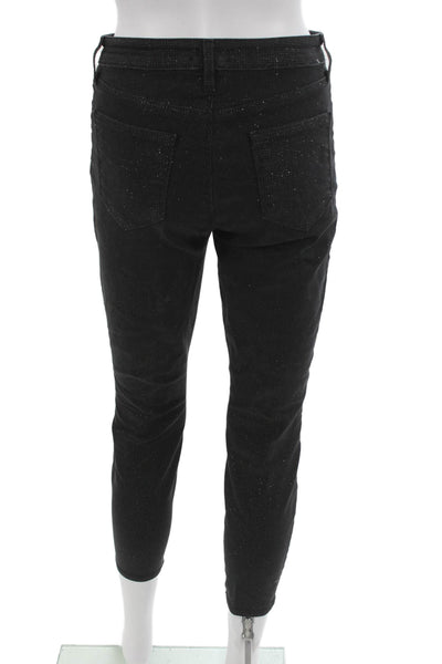 L'Agence Women Skinny Black Check Cotton Jeans Size 26