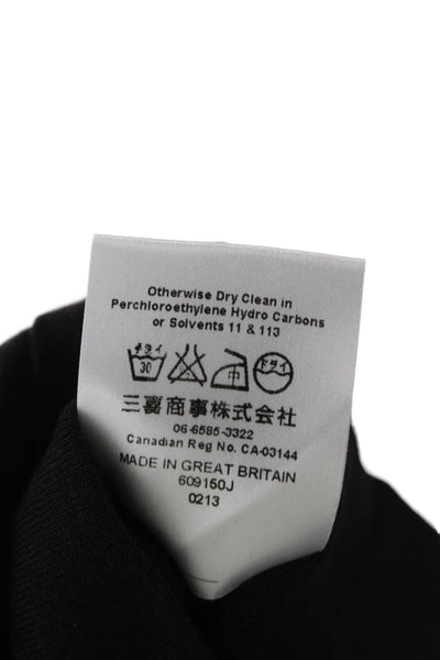 Jaeger Womens Pullover Boat Neck Merino Wool Black Long Sleeve Size L