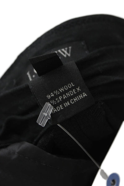 J Crew Womens Ankle Pants Black Wool Zip Inseam 28 Size 6
