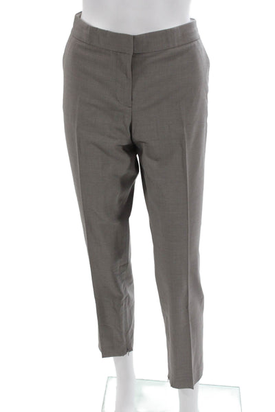 J Crew Women Ankle Pants Gray Wool Zip Inseam 28 Size 6
