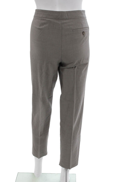 J Crew Women Ankle Pants Gray Wool Zip Inseam 28 Size 6