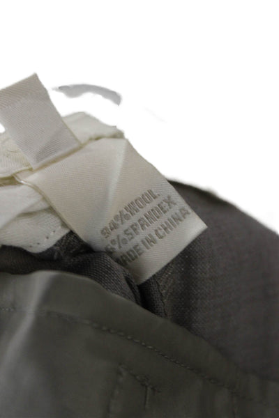 J Crew Women Ankle Pants Gray Wool Zip Inseam 28 Size 6