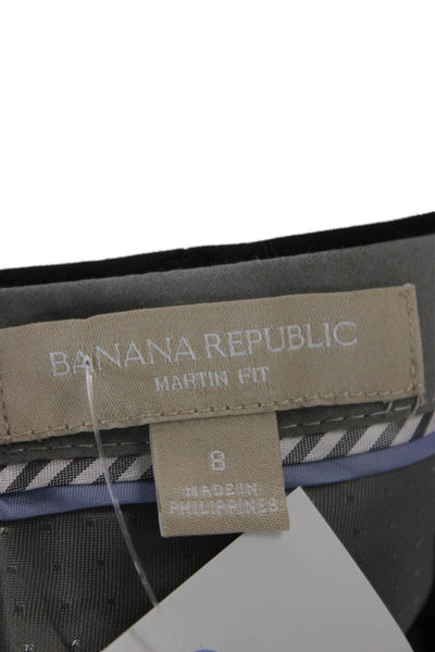 Banana Republic Women Dress Pants Black Wool Zip Inseam 32 Size 8