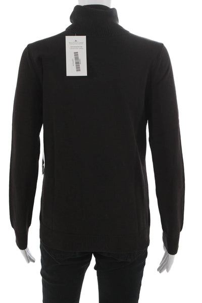 Lauren Ralph Lauren Womens Brown Cotton Turtleneck Pullover Long Sleeve Size M