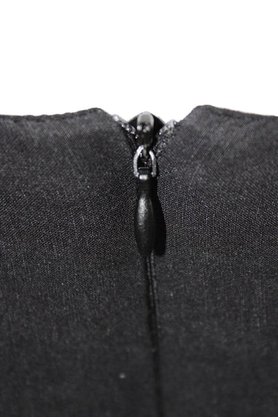 Zara Women Maxi Strapless Black Polyester Zip Sleeveless Dress Size S