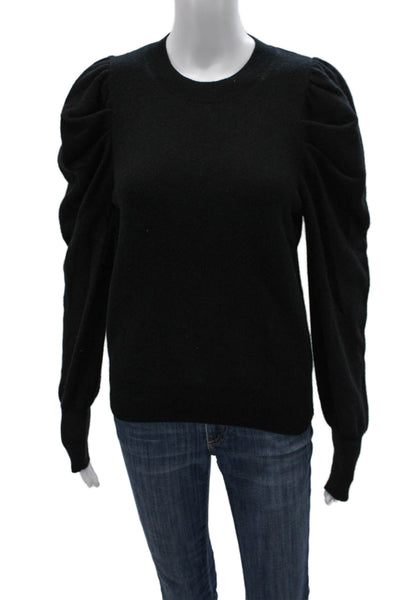 Aqua Cashmere Womens Pullover Crew Neck Long Sleeve Black Size S