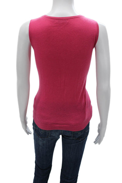 Neiman Marcus Women Basic Tank Cashmere Pink Scoop Neck Sleeveless Size M