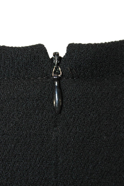 Calvin Klein Collection Womens Sweater Dress Black Wool Longsleeve Midi Size 10