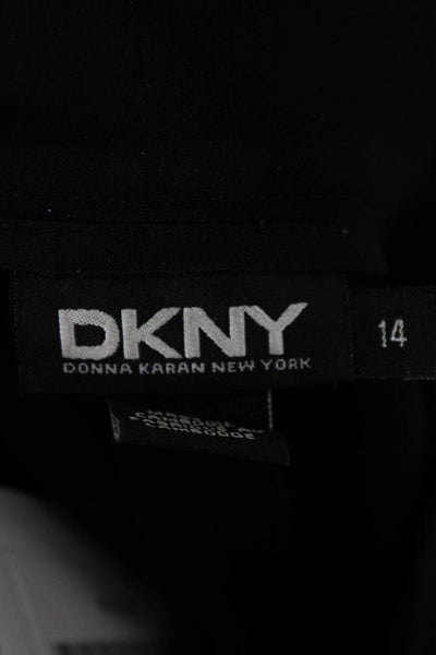 DKNY Womens Ankle Pants Black Triacetate Size 14