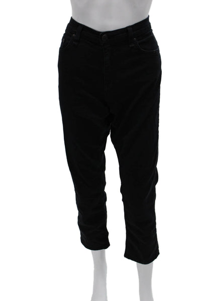 Rag & Bone Jean Womens Cropped Black Mid Rise Jeans Cotton Blend Size 32
