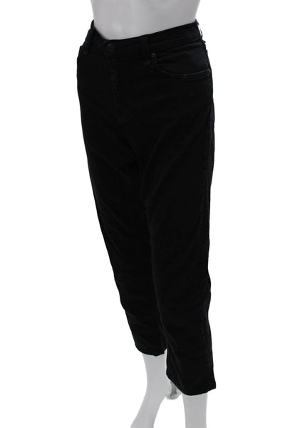Rag & Bone Jean Womens Cropped Black Mid Rise Jeans Cotton Blend Size 32