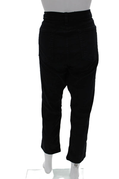 Rag & Bone Jean Womens Cropped Black Mid Rise Jeans Cotton Blend Size 32