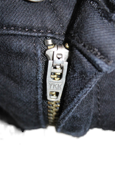 Rag & Bone Jean Womens Cropped Black Mid Rise Jeans Cotton Blend Size 32