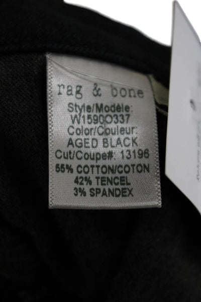 Rag & Bone Jean Womens Cropped Black Mid Rise Jeans Cotton Blend Size 32