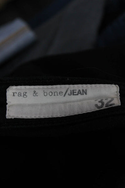 Rag & Bone Jean Womens Cropped Black Mid Rise Jeans Cotton Blend Size 32