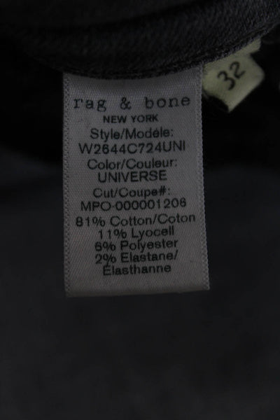 Rag & Bone Women Cropped Jeans Gray Low Rise Cotton Blend Inseam 26 Size 32