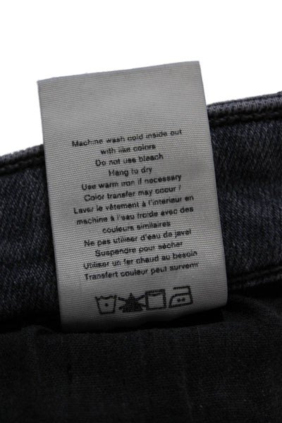 Rag & Bone Women Cropped Jeans Gray Low Rise Cotton Blend Inseam 26 Size 32