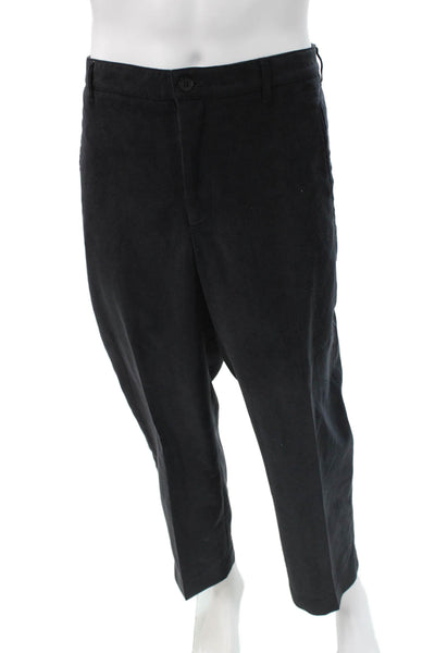 Armani Collezioni Mens Black Dress Pants Polyester Blend Button Size 36