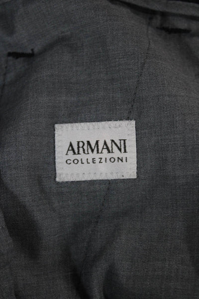 Armani Collezioni Mens Black Dress Pants Polyester Blend Button Size 36