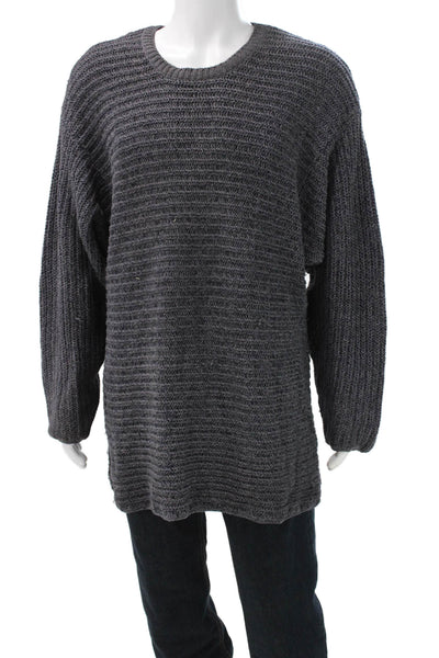 Banana Republic Unisex Pullover Sweater Gray Cotton Crew Neck Size XL