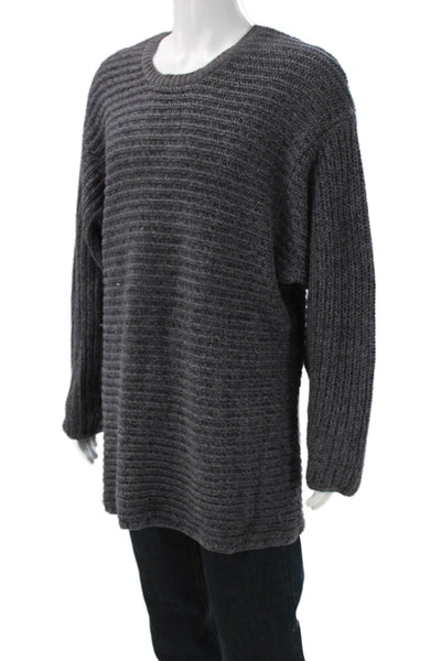 Banana Republic Unisex Pullover Sweater Gray Cotton Crew Neck Size XL