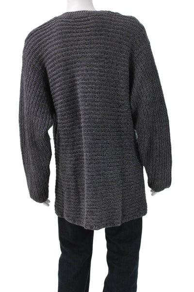 Banana Republic Unisex Pullover Sweater Gray Cotton Crew Neck Size XL