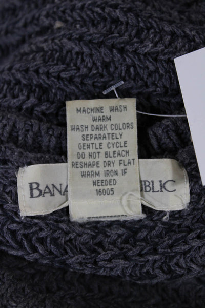 Banana Republic Unisex Pullover Sweater Gray Cotton Crew Neck Size XL