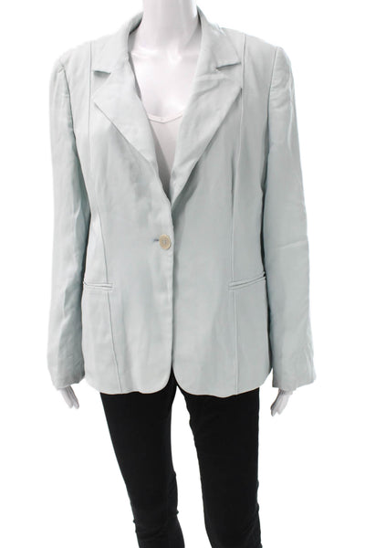 Giorgio Armani Women Pant Suit Blazer Blue Acetate Long Sleeve Button Size S