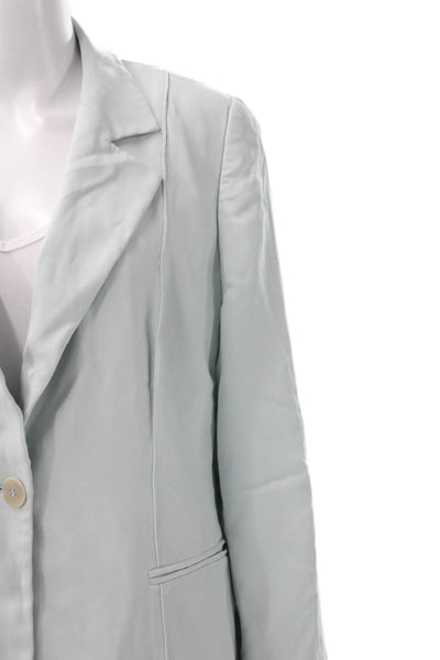 Giorgio Armani Women Pant Suit Blazer Blue Acetate Long Sleeve Button Size S
