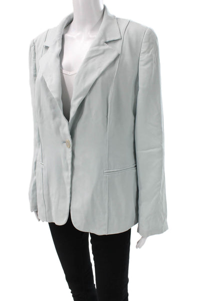 Giorgio Armani Women Pant Suit Blazer Blue Acetate Long Sleeve Button Size S