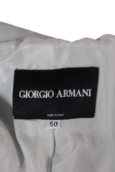 Giorgio Armani Women Pant Suit Blazer Blue Acetate Long Sleeve Button Size S