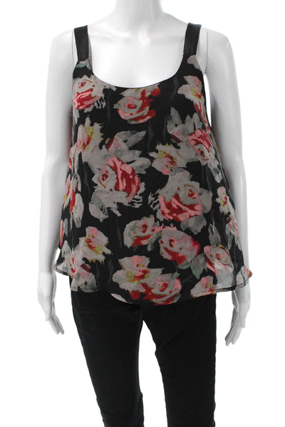 Philosophy By Republic Women Floral Scoop Neck Tank Multicolor Size M