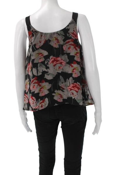 Philosophy By Republic Women Floral Scoop Neck Tank Multicolor Size M