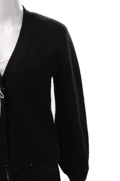 Scotch & Soda Women Cardigan Black V-Neck Long Sleeve Acrylic Size XS