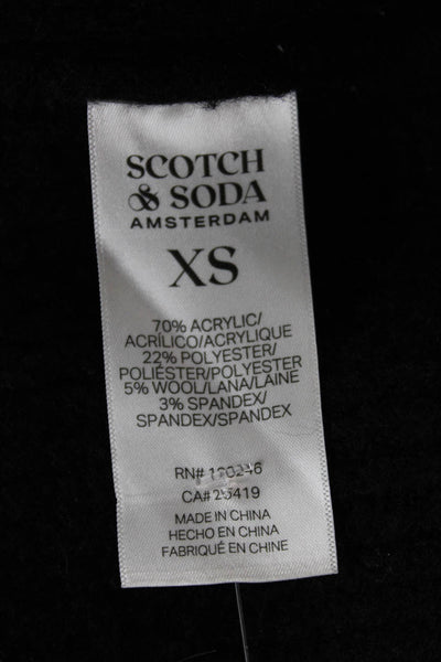 Scotch & Soda Women Cardigan Black V-Neck Long Sleeve Acrylic Size XS