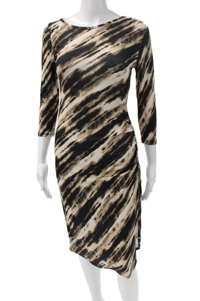 VaVa Joy Han Womens Multicolor Bodycon Dress Boat Neck Midi Size XS