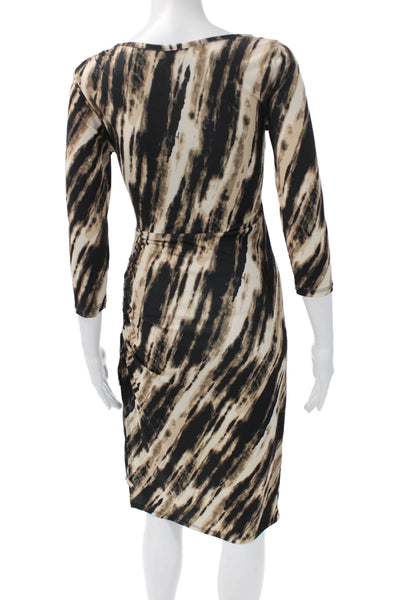 VaVa Joy Han Womens Multicolor Bodycon Dress Boat Neck Midi Size XS