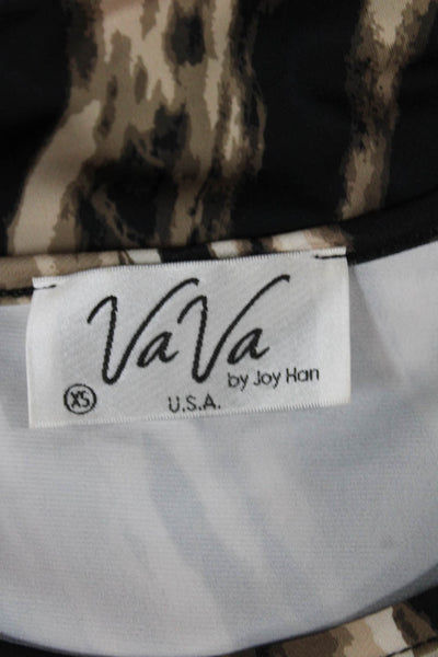 VaVa Joy Han Womens Multicolor Bodycon Dress Boat Neck Midi Size XS