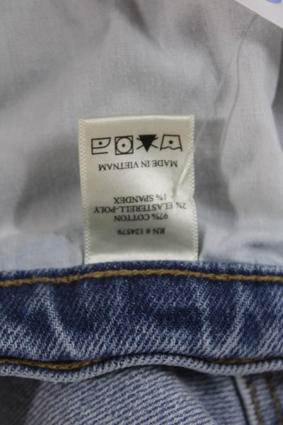 Sneak Peek Womens Cropped High Rise Blue Cotton Jeans Size 25