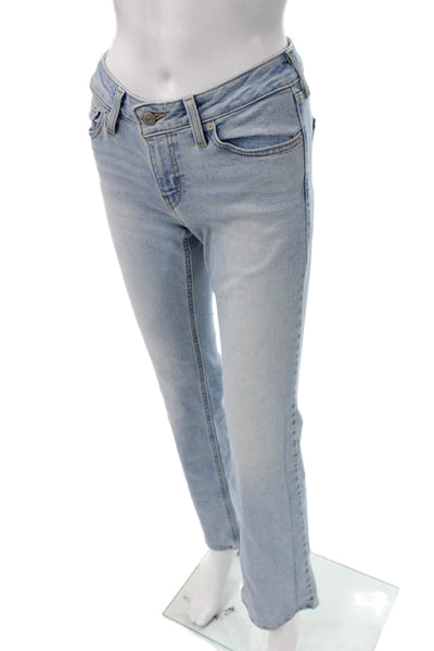 Levi Strauss & Co Womens Straight Jeans Blue Cotton Size 25