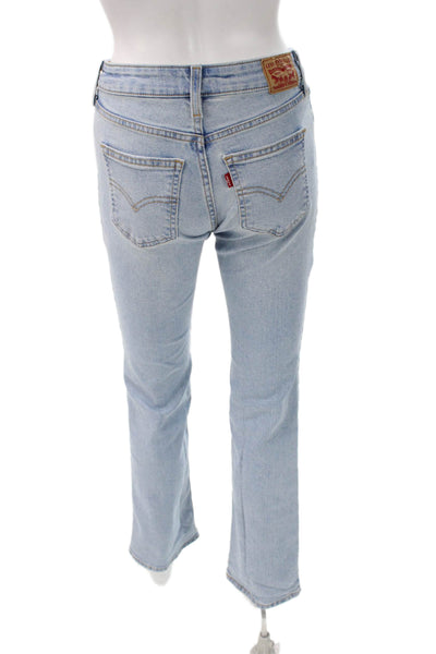 Levi Strauss & Co Womens Straight Jeans Blue Cotton Size 25