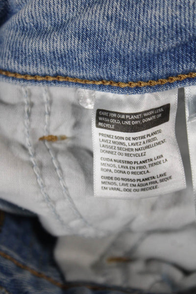 Levi Strauss & Co Womens Straight Jeans Blue Cotton Size 25