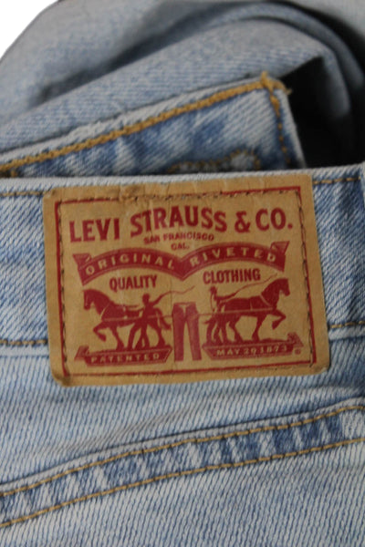 Levi Strauss & Co Womens Straight Jeans Blue Cotton Size 25
