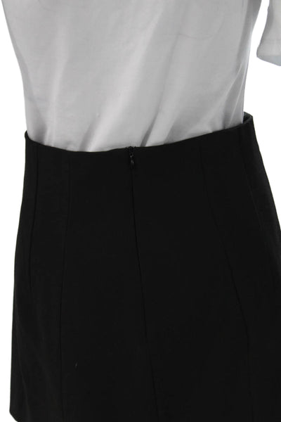 Zara Women Straight Pencil Skirt Black Mini Polyester Blend Zip Size S