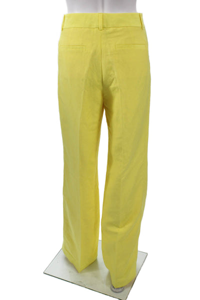 Banana Republic Womens Dress Pants Yellow Rayon Inseam 34 Size 4 Tall