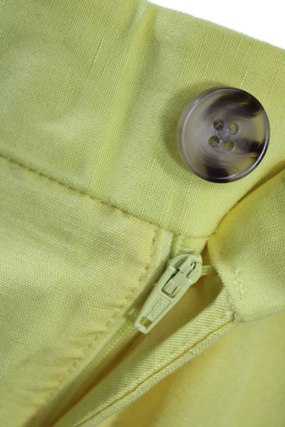 Banana Republic Womens Dress Pants Yellow Rayon Inseam 34 Size 4 Tall