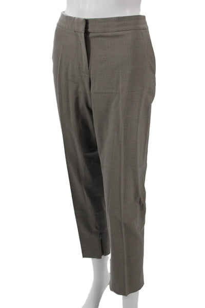 J Crew Women Ankle Pants Gray Wool Zip Slacks Inseam 28 Size 6