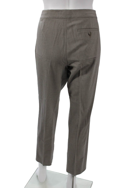 J Crew Women Ankle Pants Gray Wool Zip Slacks Inseam 28 Size 6