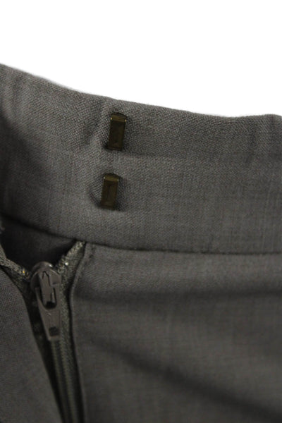 J Crew Women Ankle Pants Gray Wool Zip Slacks Inseam 28 Size 6