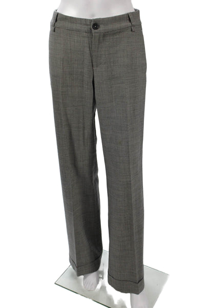 Banana Republic Women Dress Pants Gray Wool Blend Button 33in Size 6 Tall